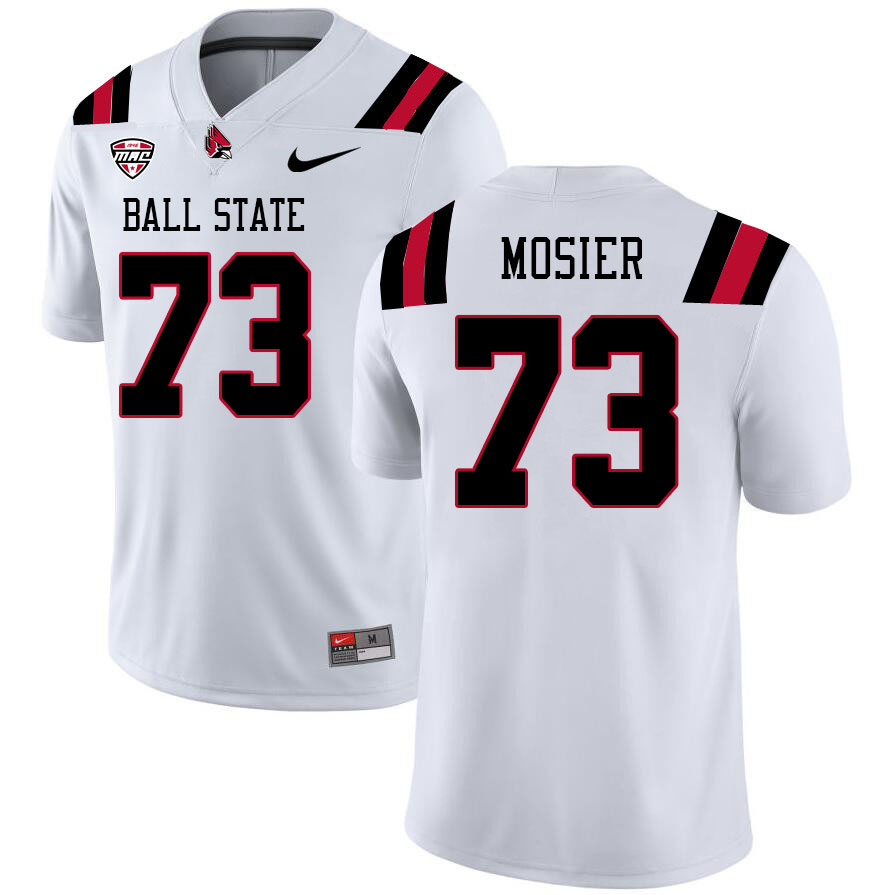 Ball State Cardinals #73 Cole Mosier College Football Jerseys Stitched Sale-White